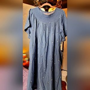 Old navy 4x blue and white flowers dress